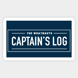 The Captain's Log Logo White Magnet